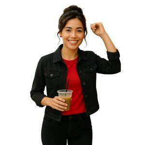 Adriano Goldschmied Robyn Womens Jacket XS Denim Button Front Stretch